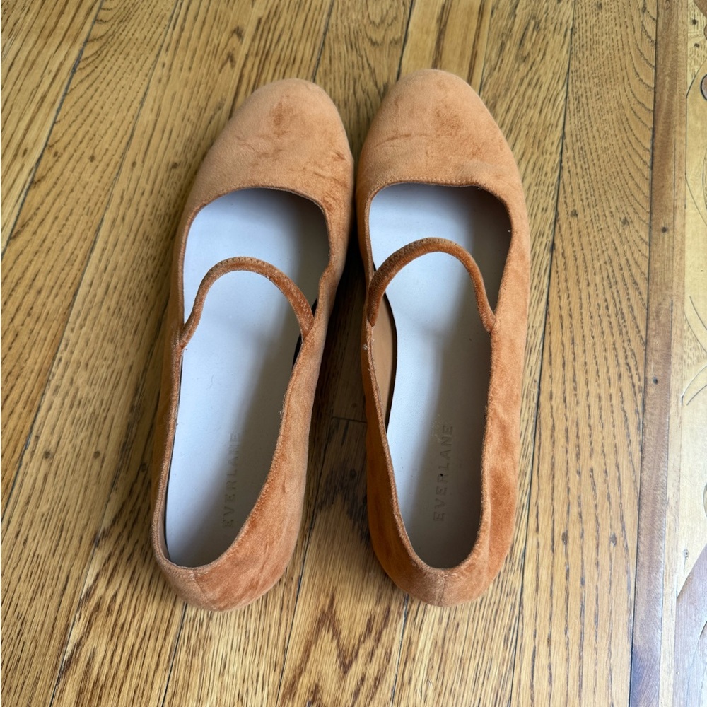 Everlane The Mary Jane in Toasted Almond Velvet Womens Flats Shoes Size 10.5 - Picture 3 of 7